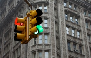 a traffic light.